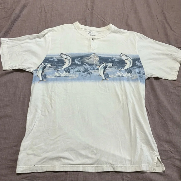 Vintage 90’s Reel Legends Fishing Shirt Size  Large button collar front back - Picture 2 of 8